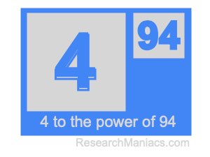 4 to the power of 94