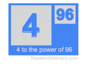 4 to the power of 96