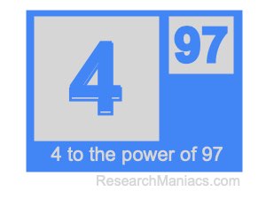 4 to the power of 97