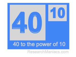 40 to the power of 10