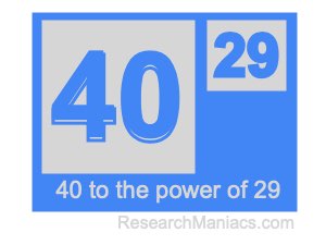 40 to the power of 29