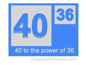 40 to the power of 36