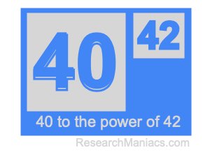 40 to the power of 42