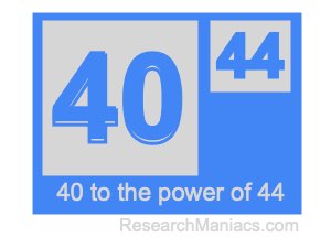 40 to the power of 44