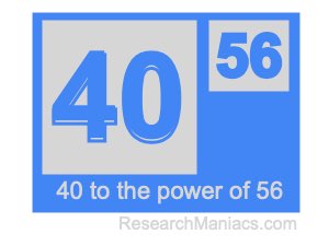 40 to the power of 56
