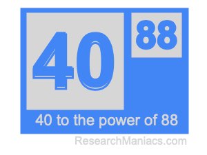 40 to the power of 88