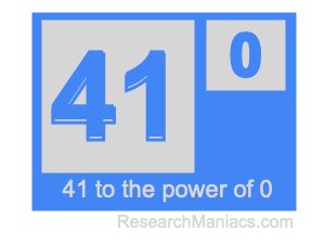 41 to the power of 0