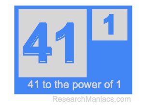 41 to the power of 1