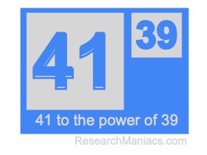 41 to the power of 39