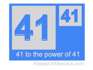 41 to the power of 41