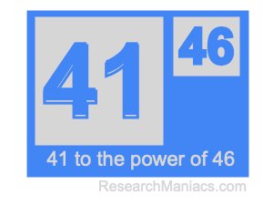 41 to the power of 46