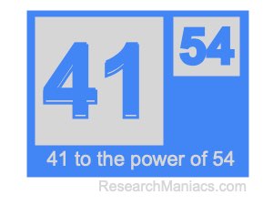 41 to the power of 54