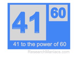 41 to the power of 60