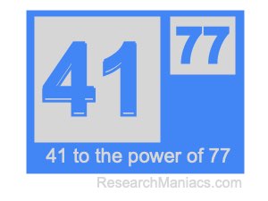 41 to the power of 77