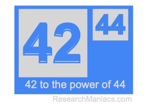 42 to the power of 44