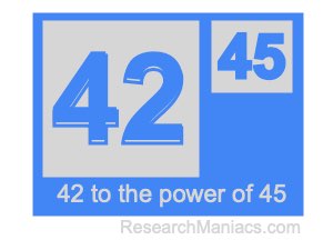 42 to the power of 45