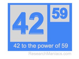 42 to the power of 59