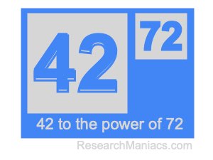 42 to the power of 72