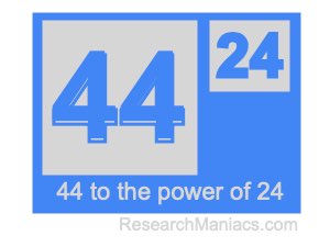 44 to the power of 24