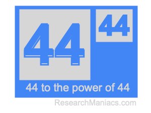 44 to the power of 44
