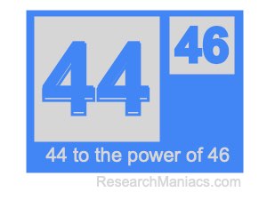 44 to the power of 46