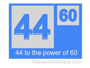 44 to the power of 60