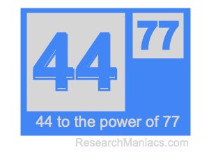 44 to the power of 77