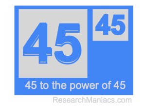 45 to the power of 45