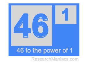 46 to the power of 1
