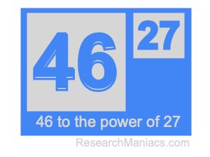 46 to the power of 27
