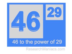 46 to the power of 29