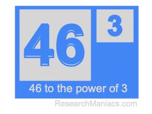 46 to the power of 3