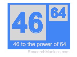 46 to the power of 64