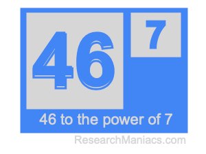 46 to the power of 7