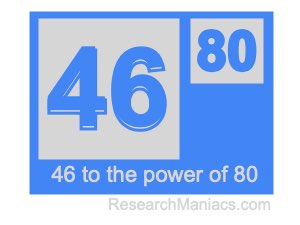 46 to the power of 80