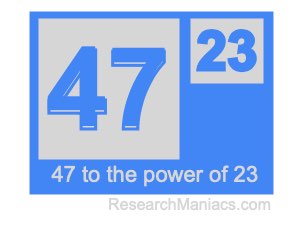 47 to the power of 23