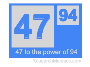 47 to the power of 94