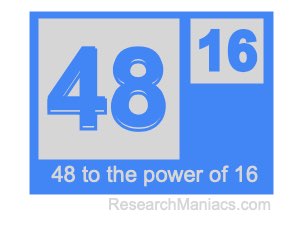 48 to the power of 16