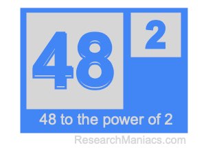 48 to the power of 2