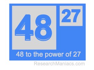 48 to the power of 27