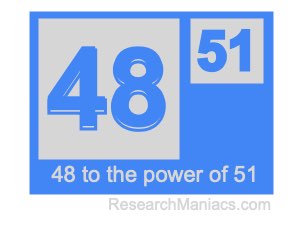 48 to the power of 51