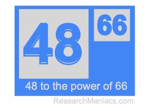 48 to the power of 66