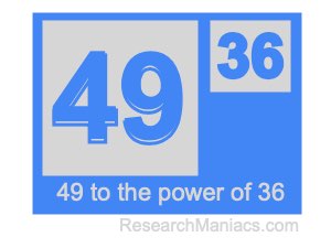 49 to the power of 36