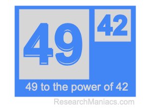 49 to the power of 42