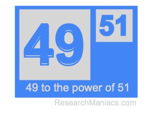 49 to the power of 51