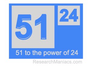 51 to the power of 24