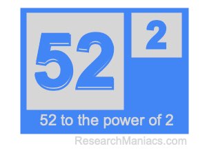 52 to the power of 2