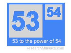 53 to the power of 54