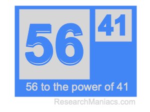 56 to the power of 41