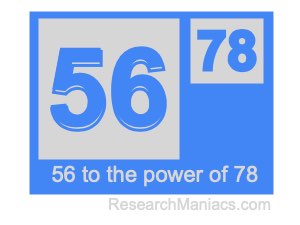 56 to the power of 78